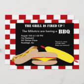 Hamburger & Hotdog Barbecue Einladung (Vorne/Hinten)