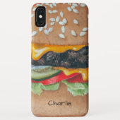 Hamburger Illustration individuelle Name Handys Fä Case-Mate iPhone Hülle (Rückseite)