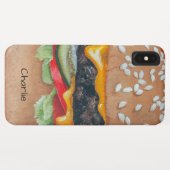 Hamburger Illustration individuelle Name Handys Fä Case-Mate iPhone Hülle (Rückseite (Horizontal))