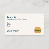 Hamburger Illustration mit Tomate und Salat Visitenkarte (Rückseite)