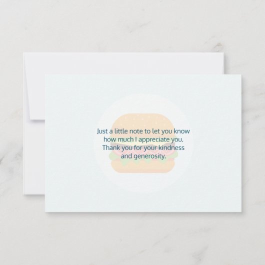 Hamburger Illustration Vielen Dank Dankeskarte (Rückseite)