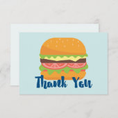Hamburger Illustration Vielen Dank Dankeskarte (Vorne/Hinten)