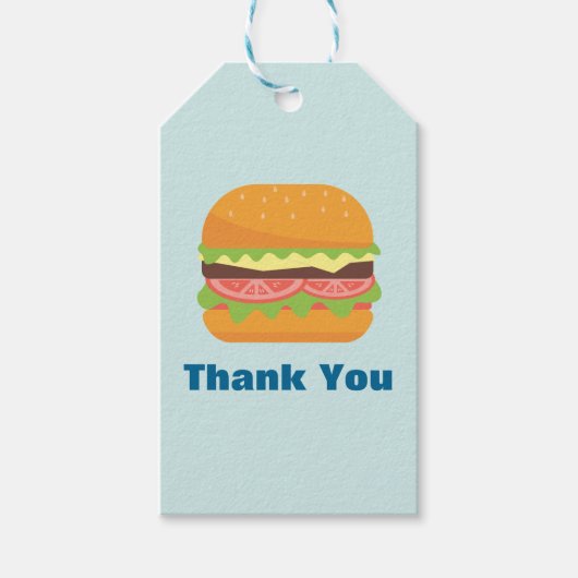 Hamburger Illustration Vielen Dank Geschenkanhänger (Vorderseite)