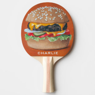 Hamburger-Illustrations-individueller Name Tischtennis Schläger
