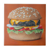 Hamburger-Illustrations-Keramikfliesen Fliese (Vorderseite)