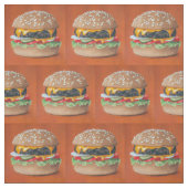 Hamburger-Illustrationsgewohnheitsgewebe Stoff (Muster)