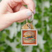 Hamburger Illustrationsketten Schlüsselanhänger (Hand)