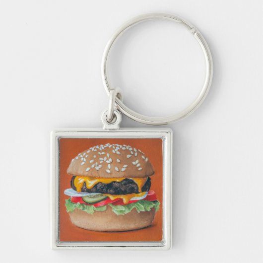 Hamburger Illustrationsketten Schlüsselanhänger (Vorne)