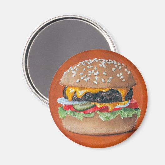 Hamburger Illustrationsmagnete Magnet (Vorderseite/Rückseite)