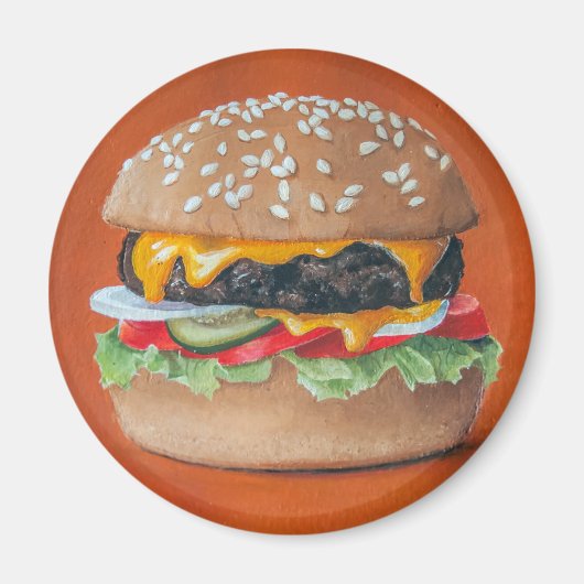 Hamburger Illustrationsmagnete Magnet (Vorne)