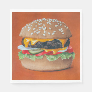 Hamburger-Illustrationspapierservietten Serviette