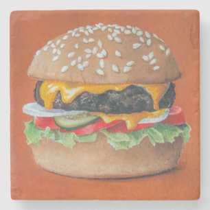 Hamburger Illustrationsstein Untersetzer