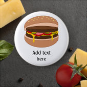 Hamburger in Bun-Bild - Text hinzufügen Button