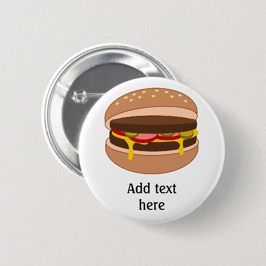Hamburger in Bun-Bild - Text hinzufügen Button (Vorne & Hinten)