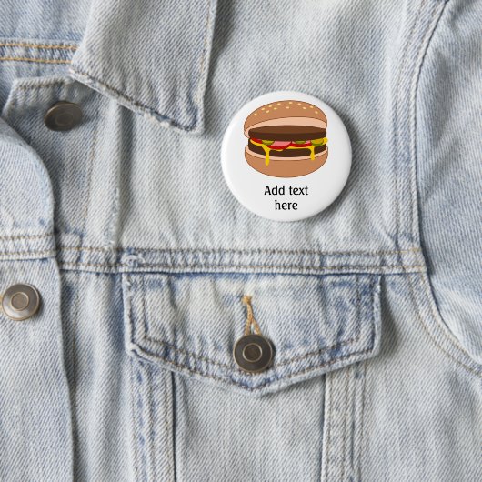 Hamburger in Bun-Bild - Text hinzufügen Button (Beispiel)