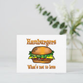 Hamburger in der Liebe Postkarte (Stehend Vorderseite)