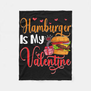 Hamburger ist mein Valentinstag Süßer Food Lover V Fleecedecke