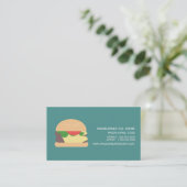 Hamburger Joint Hub Restaurant Business Card Visitenkarte (Stehend Vorderseite)