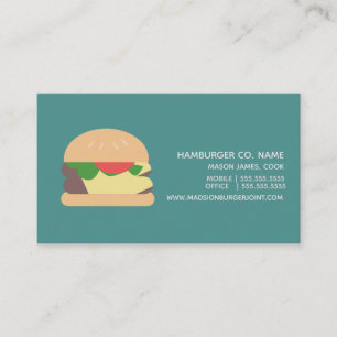 Hamburger Joint Hub Restaurant Business Card Visitenkarte
