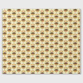 Hamburger Käse Burger Cheeseburger Fast Food Geschenkpapier (Flach)