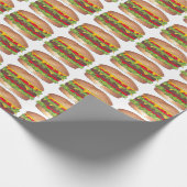 Hamburger Käse Burger Cheeseburger Fast Food Geschenkpapier (Ecke)