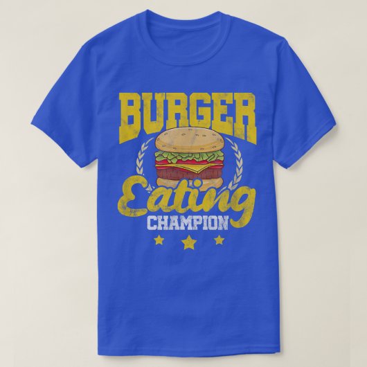 Hamburger Käse Burger Eating Champion gestört T-Shirt (Design vorne)