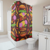 Hamburger-Käsebrot Duschvorhang (Beispiel)