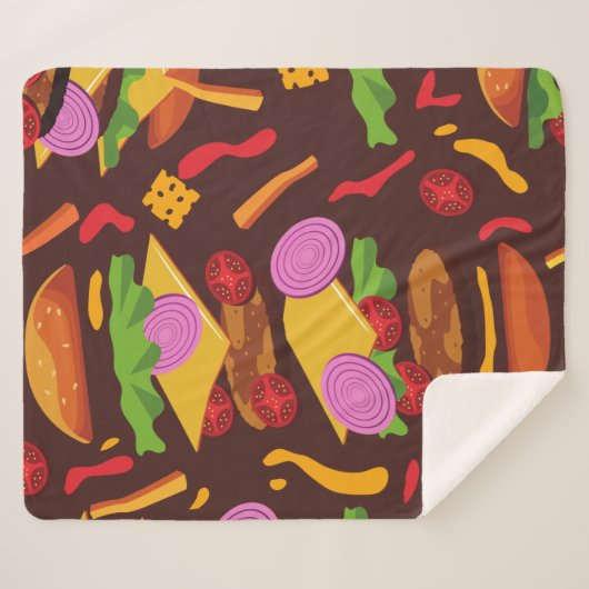 Hamburger-Käsebrot Sherpadecke (Vorderseite (Horizontal))