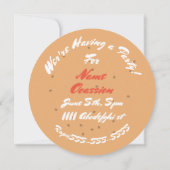 Hamburger Käseeburger niedliches Café Einladung (Rückseite)