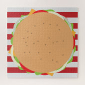Hamburger Käseeburger niedliches Café Puzzle (Horizontal)