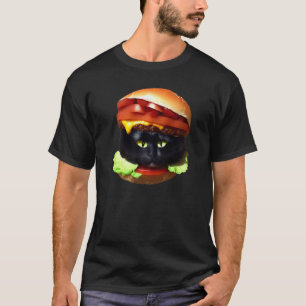Hamburger Katze Burger & Katze Lustig Idee T-Shirt