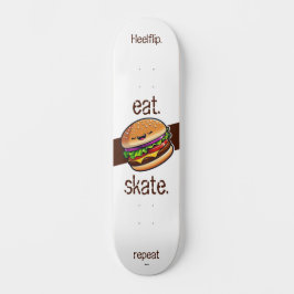 Hamburger kawaii "eat skate repeat" skateboard