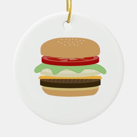 Hamburger Keramik Ornament (Vorne)