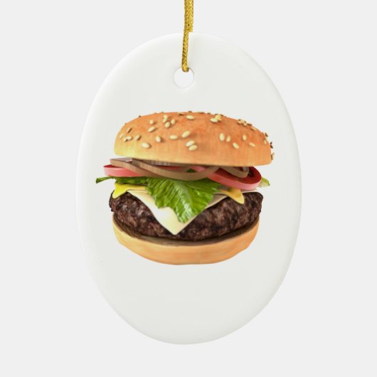 Hamburger Keramik Ornament (Vorne)