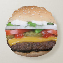 Hamburger-Kissen - rundes Kissen