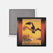 Hamburger Kreuzfahrtwerbung Vintag Magnet (Vorderseite/Rückseite)