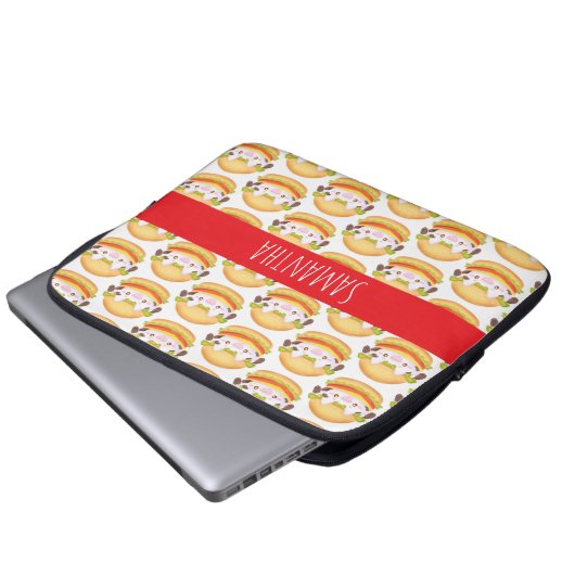 Hamburger Laptopschutzhülle (Vorne Knopf)