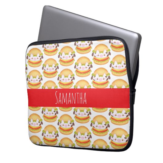 Hamburger Laptopschutzhülle (Vorderseite Links)