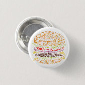 Hamburger, Lebensmittel, Brot, Käse, Fast Food Button (Vorne & Hinten)