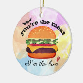 Hamburger Liebe Weihnachten Keramik Ornament (Links)