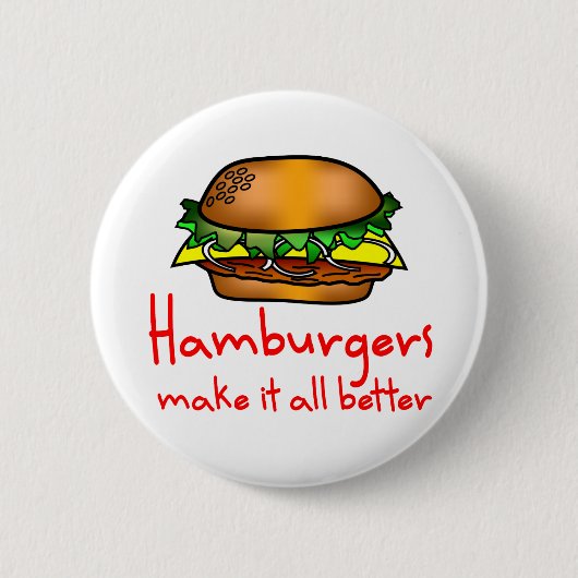 Hamburger-Liebhaber Button (Vorderseite)