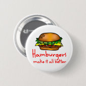 Hamburger-Liebhaber Button (Vorne & Hinten)