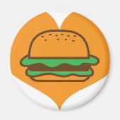 Hamburger Liebhaber Magnet (Vorne)