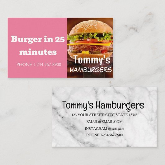 Hamburger Lieferdiskontgeschäft Visitenkarte (Vorne/Hinten)