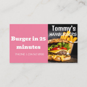 Hamburger-Lieferrabatt-Angebot Visitenkarte