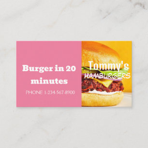 Hamburger-Lieferrabatt-Angebot Visitenkarte