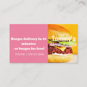 Hamburger-Lieferrabatt-Angebot Visitenkarte