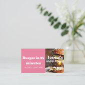 Hamburger-Lieferrabatt-Angebot Visitenkarte (Stehend Vorderseite)