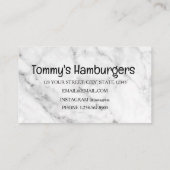 Hamburger-Lieferrabatt-Angebot Visitenkarte (Rückseite)