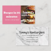 Hamburger-Lieferrabatt-Angebot Visitenkarte (Vorne/Hinten)